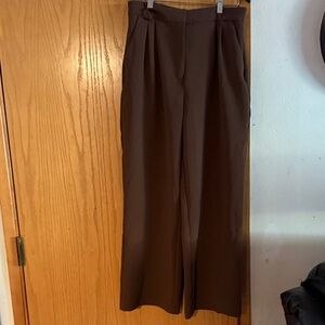 Abercrombie & Fitch Brown Wide-Leg Trousers